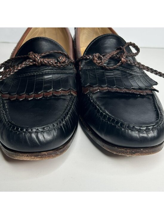 Vintage FootJoy Shoes Mens Size 10.5 E Black Kiltie Tassel Oxford Leather USA main image 10